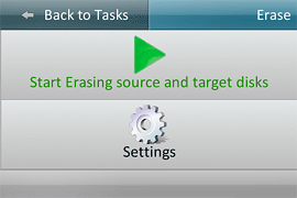 Start erasing 2 disks with Bandura