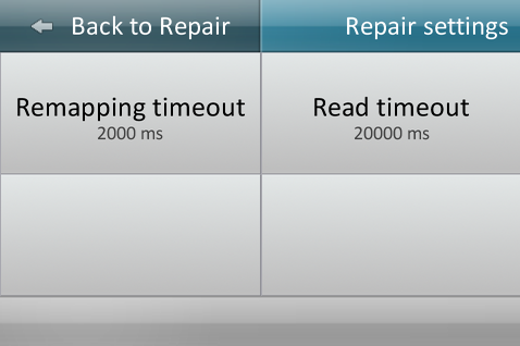 Timeout settings for Repair 