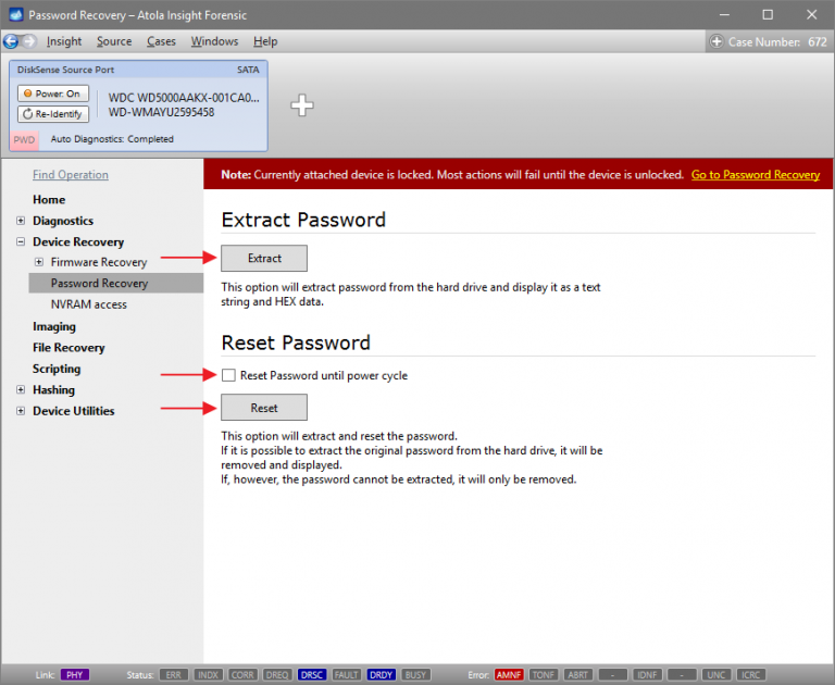 Extracting and Resetting an Unknown ATA Password Official Atola