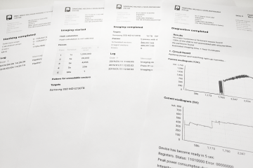 Printing reports from a case