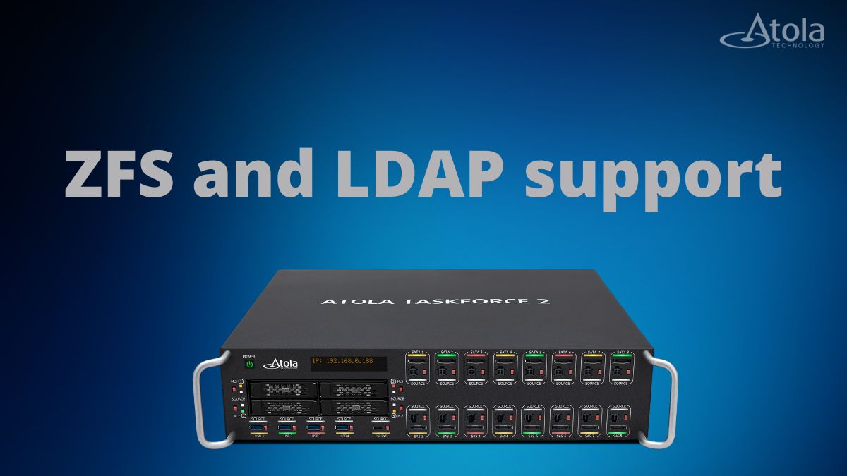 TaskForce 2025.11 update: ZFS support and server-side user authentication with LDAP